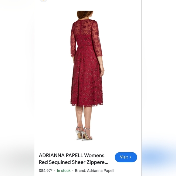 Like New red/maroon dress - Picture 2 of 6